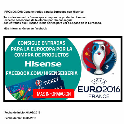 Gana entradas para la Eurocopa con Hisense